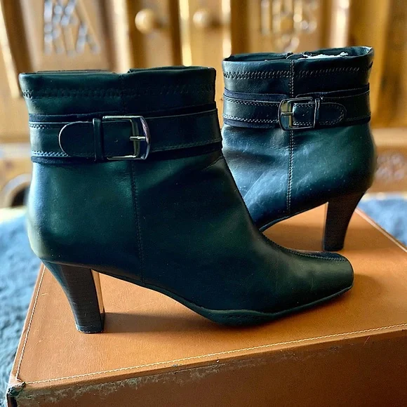 A2 By Aerosoles Shoes Black A2 Aerosoles Leather Ankle Boots
